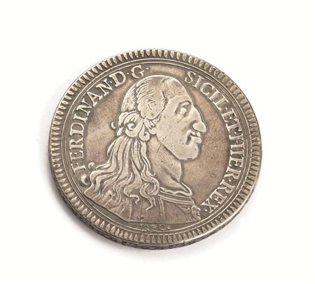ONCIA IN ARGENTOFerdinando III, 1793, SiciliaConservazione BB &nbsp;&nbsp;&nbsp;