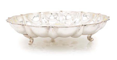 
Alzata centrotavola in argento 800/000 
 cm 6x27,5 - gr. 400