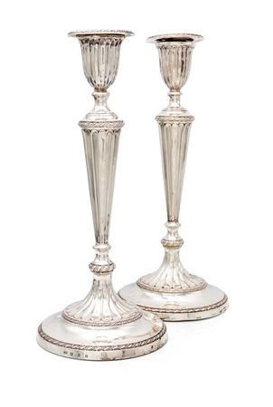  
Coppia di candelieri (appesantiti) 
 altezza cm 31