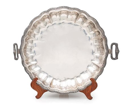 
Grande centrotavola circolare con manici, Perù 
 cm 5x46 - gr. 1894