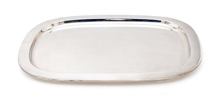  
Vassoio rettangolare con angoli smussati in argento 800 
 cm 43x31 - gr. 970