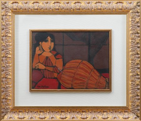 DOMENICO CANTATORE - Odalisca rossa, 1972