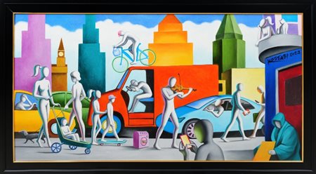 MARK KOSTABI - Sidewalk symphony, 2023