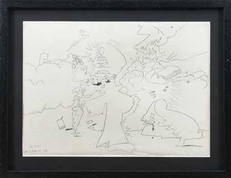 VALERIO ADAMI - L'ora del tè, 1963