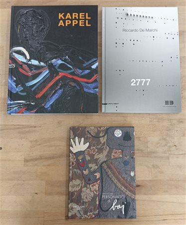 KAREL APPEL, ENRICO BAJ E RICCARDO DE MARCHI - Lotto unico di 3 cataloghi