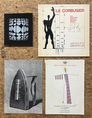 VICTOR VASARELY, LUIGI VERONESI, LE CORBUSIER E MAN RAY - Lotto unico di 4 cataloghi
