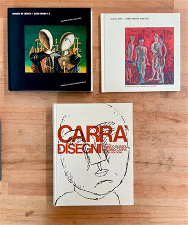 CARLO CARRÀ, GIORGIO DE CHIRICO E ALIGI SASSU - Lotto unico di 3 cataloghi