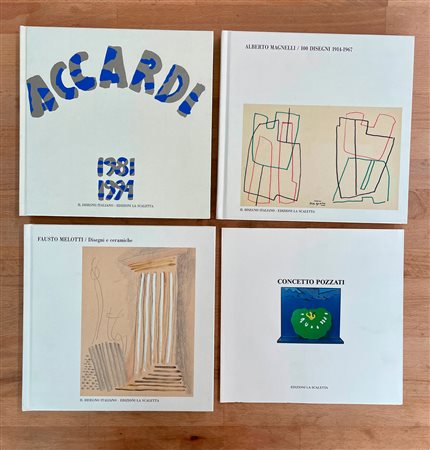 CARLA ACCARDI, CONCETTO POZZATI, FAUSTO MELOTTI E ALBERTO MAGNELLI - Lotto unico di 4 cataloghi