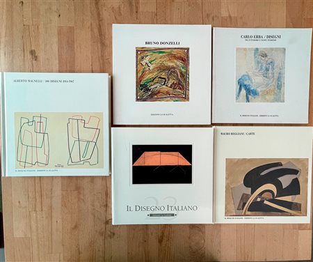 GALLERIA LA SCALETTA, REGGIO EMILIA (DONZELLI, ERBA, MAGNELLI, REGGIANI, IL DISEGNO ITALIANO) - Lotto unico di 5 cataloghi