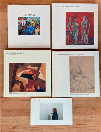 GALLERIA LA SCALETTA, REGGIO EMILIA (ALINARI, SEVERINI, SASSU, PISANI, SAVINIO) - Lotto unico di 5 cataloghi