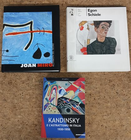 JOAN MIRO', EGON SCHIELE E VASILIJ KANDINSKY  - Lotto unico di 3 cataloghi