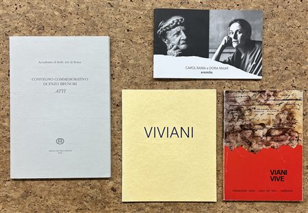 GIUSEPPE VIVIANI, LORENZO VIANI, ENZO BRUNORI E CAROL RAMA - Lotto unico di 4 cataloghi