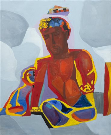 SANDRO CHIA Padre e figlio in rosso, 1991