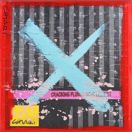 GIUSEPPE CHIARI, 1926-2007, 62 X 62 cm, tecnica mista e collage su tavola, “...