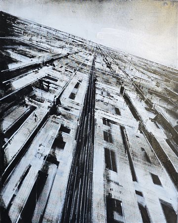 JONATHAN GUAITAMACCHI ( 1961), 55 X 44 cm, “Senza titolo” Tecnica mista su...