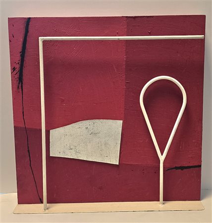 TOMMASO CASCELLA, 50 X 50 X 10 cm, (1951) insegne di neve 2003 , olio e...