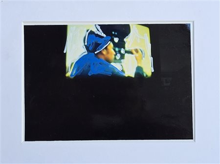 MARIO SCHIFANO, (1934-1998), “Piccolo monitor” 1990-1997, Tecnica mista su...