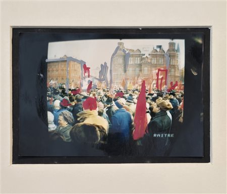 MARIO SCHIFANO, ( 1934-1998) Senza titolo fotografia ritoccata a mano, cm 10...