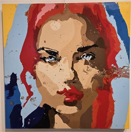 IVAN LORENZO FREZZINI, 80 X 80 X 3,5 cm, acrilico fluido su tela, titolo “...