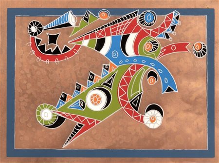 UNBERTO MASTROIANNI, (1910-1998), 22 X 29 cm, Metamorfosi I, 1990 Smalto su...