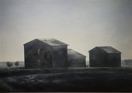 FRANZ BAUMGARTNER, 100 X 145 cm, 1962, olio su tela, Autentica dell’artista...