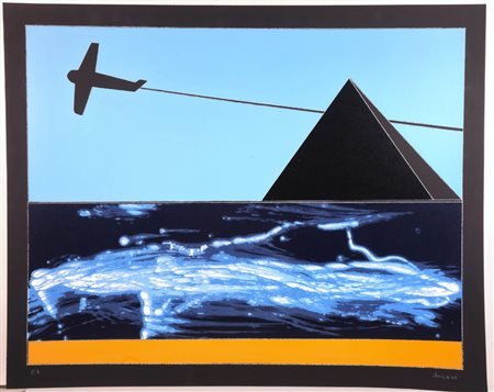 FRANCO ANGELI, (1935-1988), senza titolo anni 80 cm 79 X 98 cm, serigrafia su...