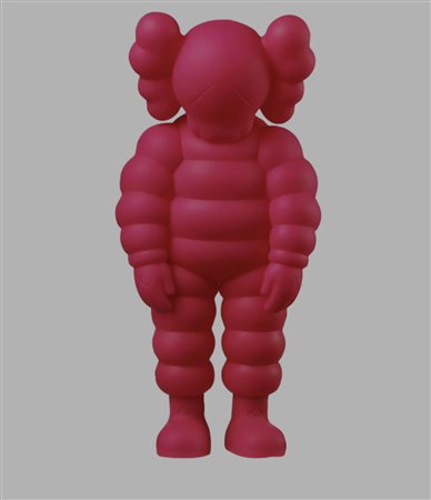 KAWS, ( Brian Donnelly) 1974 Scultura in resina . Quale festa in rosa di...