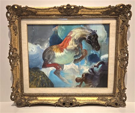 ABACUC ( Silvano Gilardi ) 1933-2021, 50 X 40 cm, olio su masonite, titolo “...