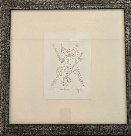 ONTANI LUIGI, 23 X 16 cm foglio, acquaforte, T 100, sul retro etichetta...