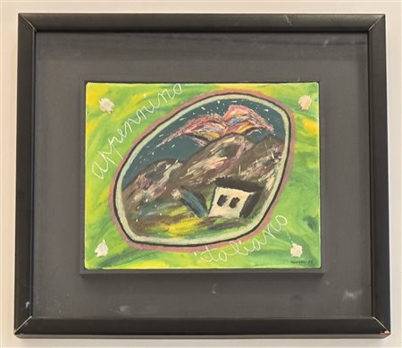 DONZELLI BRUNO, 24 X 30 cm, olio su tela, titolo “ Appennino Italiano “ 1987,...