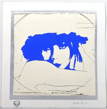 GIOSETTA FIORONI, 50 X 50 cm, ”Doppio Liberty" Blue Esemplare numero 85 di...