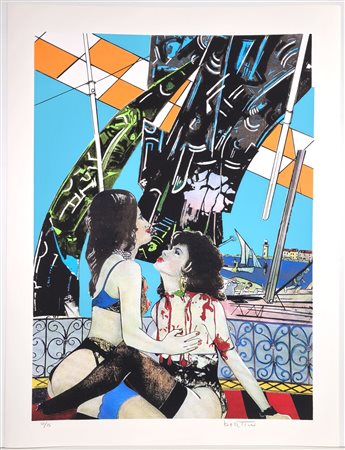 GIANNI BERTINI, 105 X 79,5 cm, Le bambole n.3 Serigrafie stampate a 8 colori...