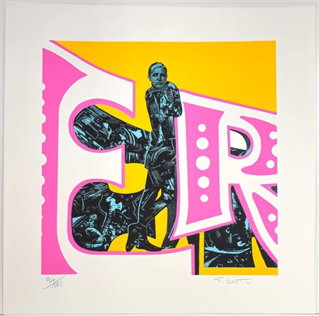 GIANNI BERTINI, 60 X 60 cm, ER – 1980 Serigrafia stampata a 4 colori su carta...