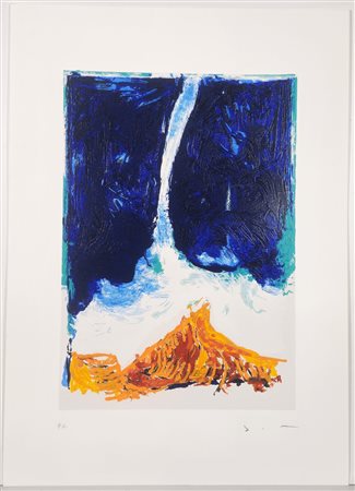 MARIO SCHIFANO, 70 X 50 cm, ”Senza Titolo" Serigrafia materica Esemplare P.A....