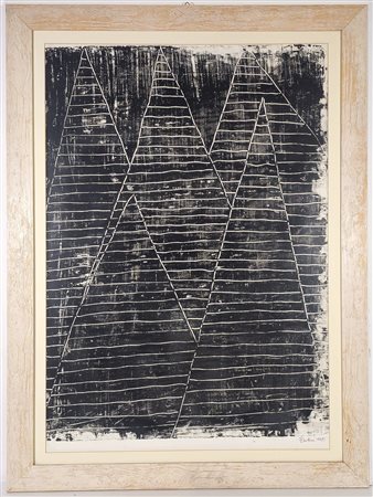 VENTURINO VENTURI, 100 X 70 cm, Senza Titolo Monotipo su carta firma e data...