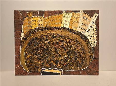 MATTEO BOATO, (1971), 90 X 70 cm, olio su tela, anno 1987, titolo “ Siena...