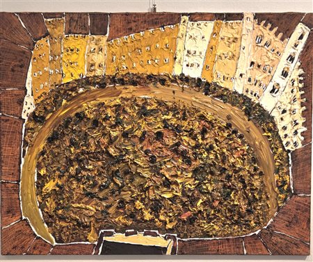MATTEO BOATO, (1971), 90 X 70 cm, olio su tela, anno 1987, titolo “ Siena...