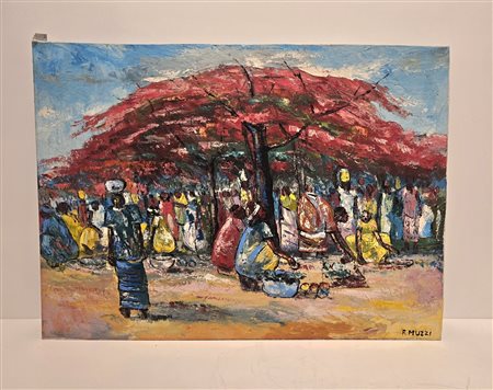 FRANCINO MUZZI ( FRANK MUZZI ), 84 X 61, olio su tela, Firma in basso a destra