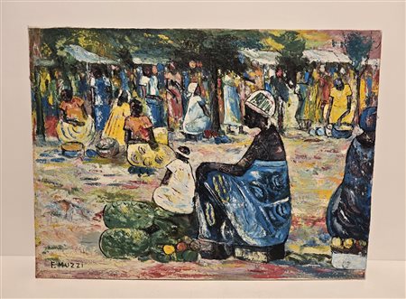 FRANCINO MUZZI ( FRANK MUZZI ), 85 X 62, olio su tela, Firma in basso a sinistra