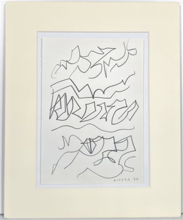 RICCARDO LICATA, 16,2 X 11,4 cm, Senza Titolo Pastelli su carta Anno 1977...