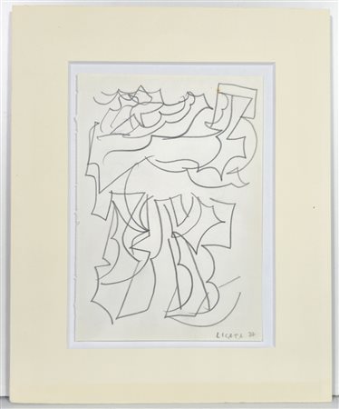 RICCARDO LICATA, 16,2 X 11,4 cm, Senza Titolo Pastelli su carta Anno 1977...