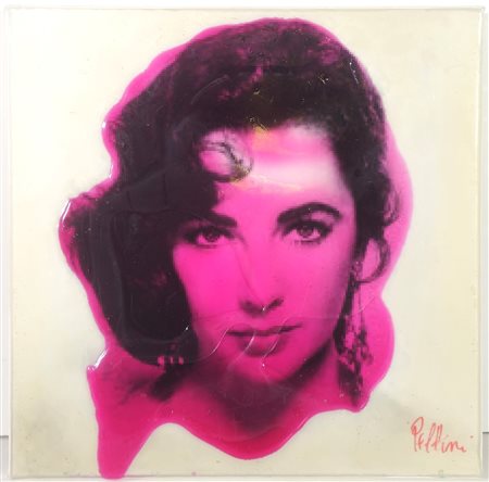 ROLANDO PELLINI, 30 X 30 cm, tecnica mista e resine su tela. Firma in basso a...