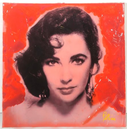 ROLANDO PELLINI, 30 X 30 cm, tecnica mista e resine su tela. Firma in basso a...