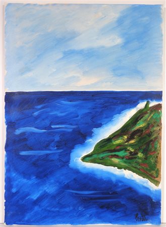 GASTONE BREDDO, 70 X 50 cm, Senza Titolo. Olio su tela. Firma in basso a...