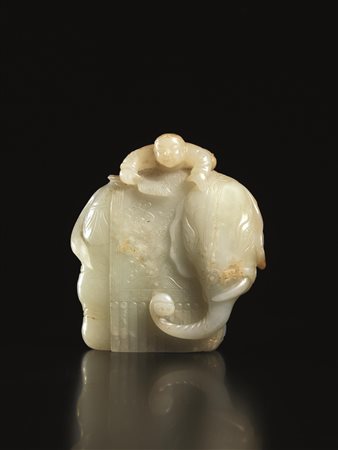 INTAGLIO, CINA, SEC. XVIII, PERIODO QIANLONG&nbsp; in giada bianca con...