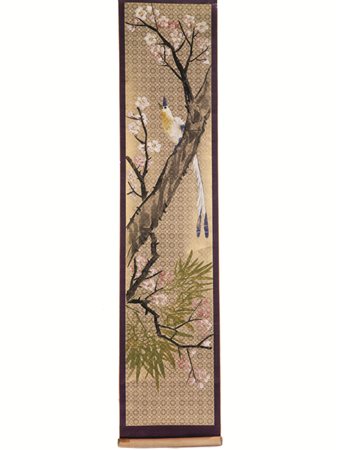 COPPIA DI ROTOLI,CINA SEC. XIX-XX&nbsp; su carta a fondo oro con motivi...