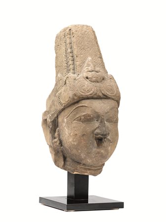 TESTA INDIA RAJASTHAN SECC X-XIin pietra raffigurante Shiva, il volto...
