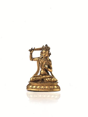 SCULTURA&nbsp; CINO TIBETANA , TARDA DINASTIA MING SECC. XVII-XVIII in...