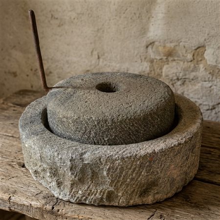 Grande Macina in pietra lavica dell'Etna