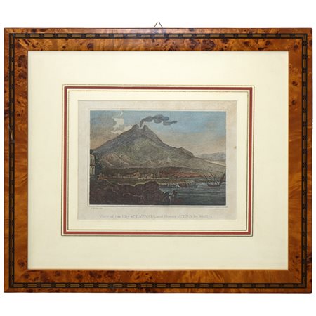 Vista di Catania col monte Etna